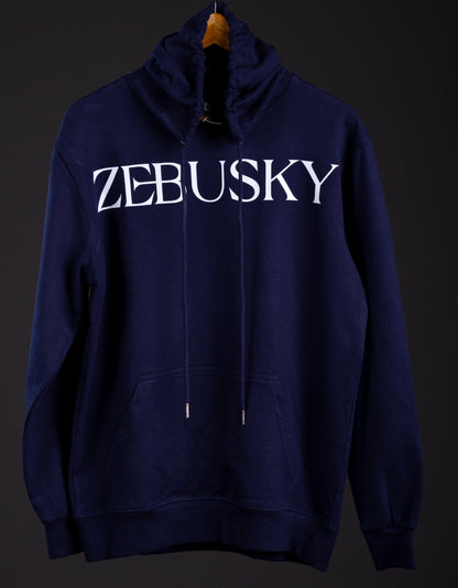 Money Burns – Navy Blue Printed Hoodie