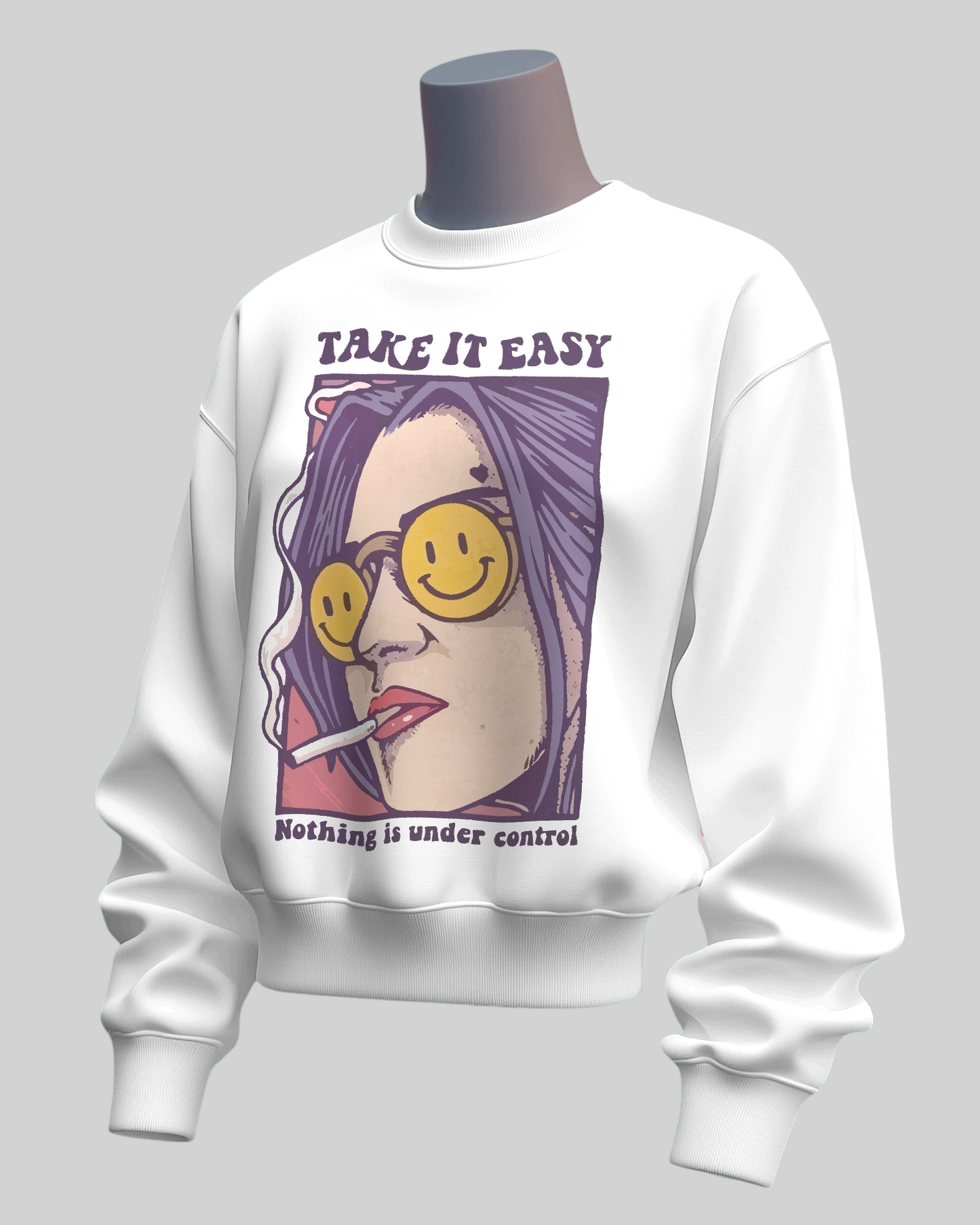 Take It Easy Printed Sweatshirt