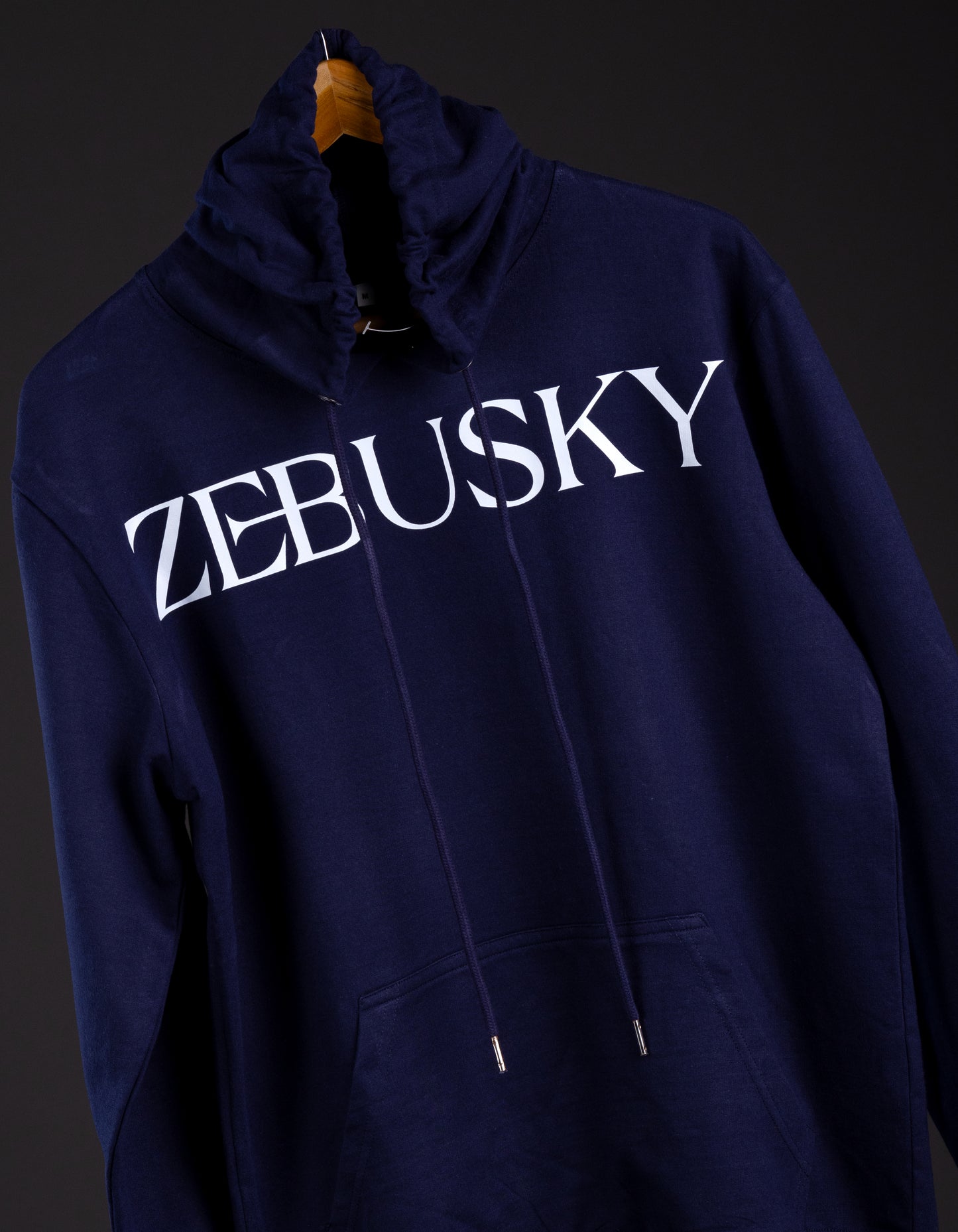 Money Burns – Navy Blue Printed Hoodie