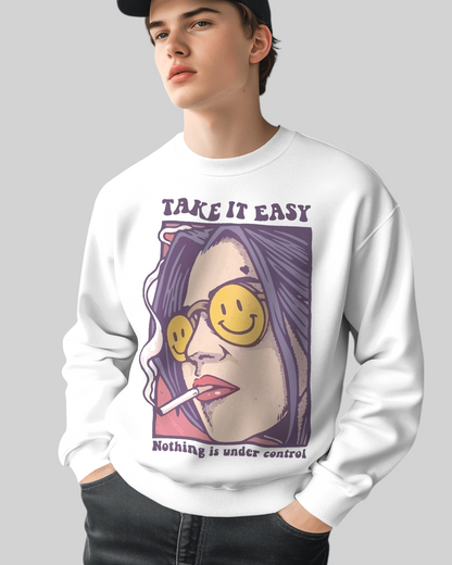 Take It Easy Printed Sweatshirt