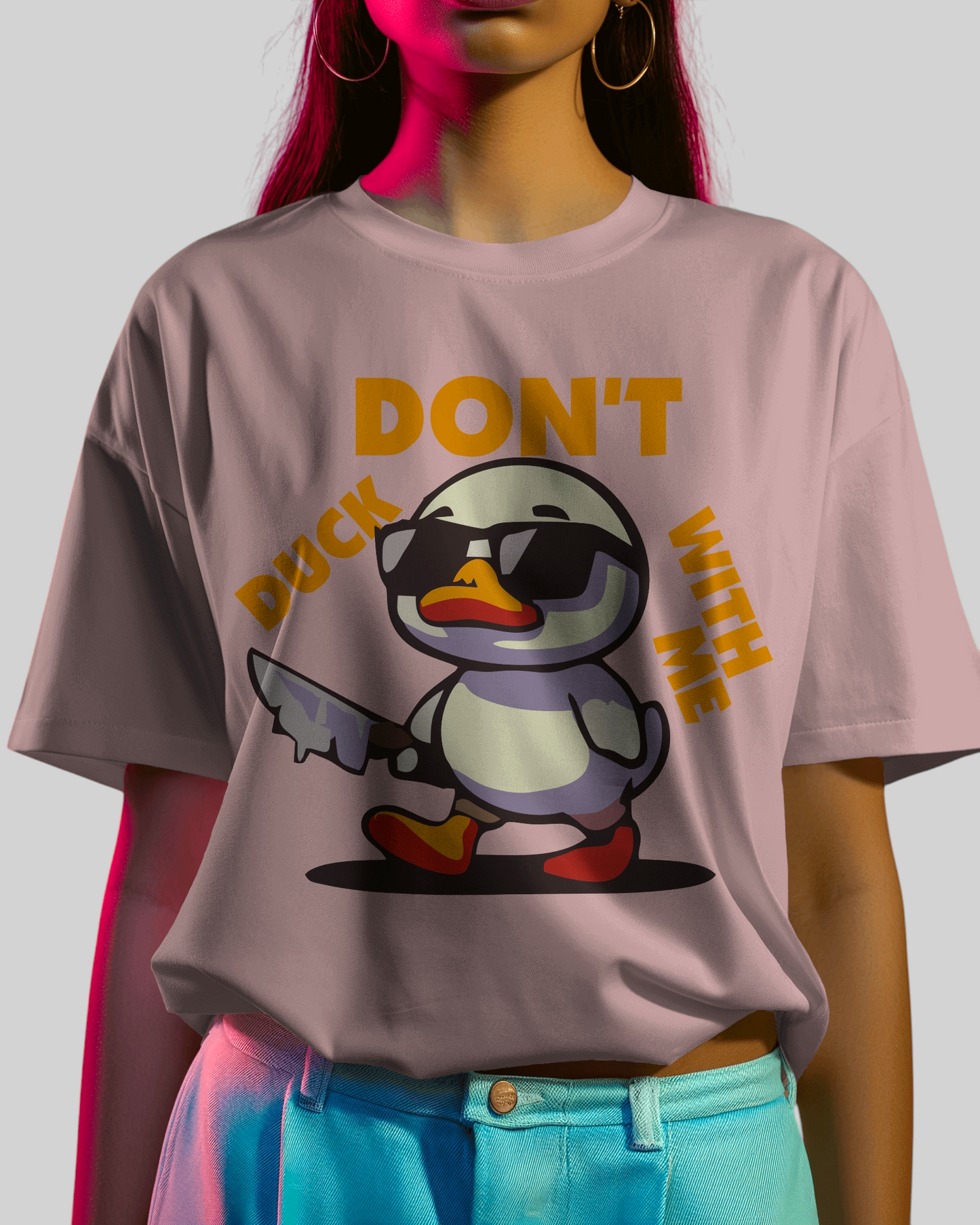 Don’t Duck Printed Oversized Tshirt