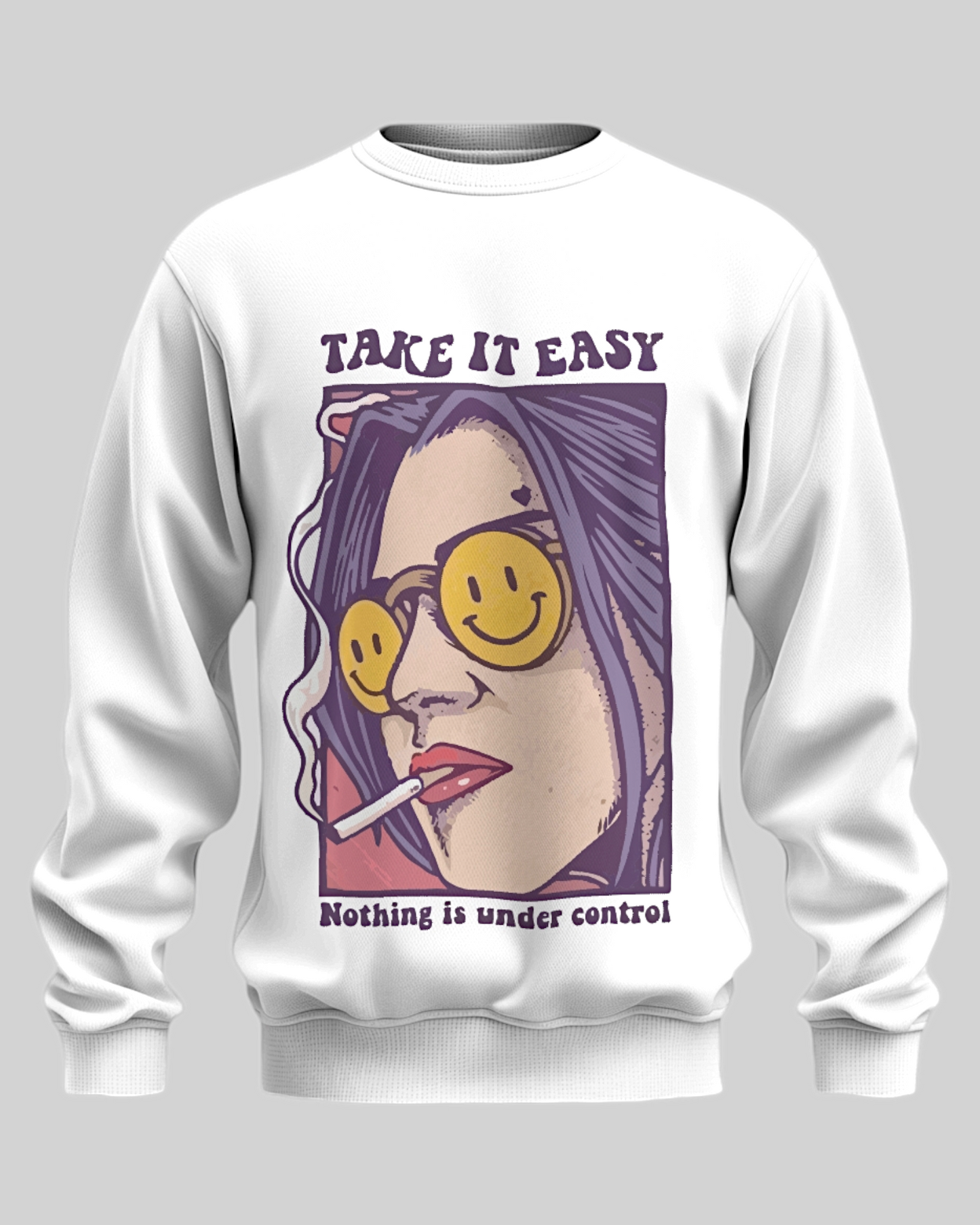 Take It Easy Printed Sweatshirt