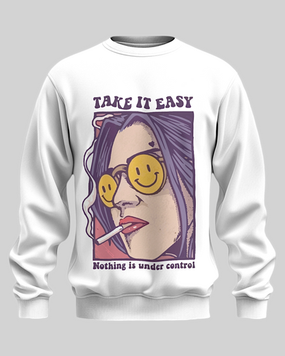 Take It Easy Printed Sweatshirt