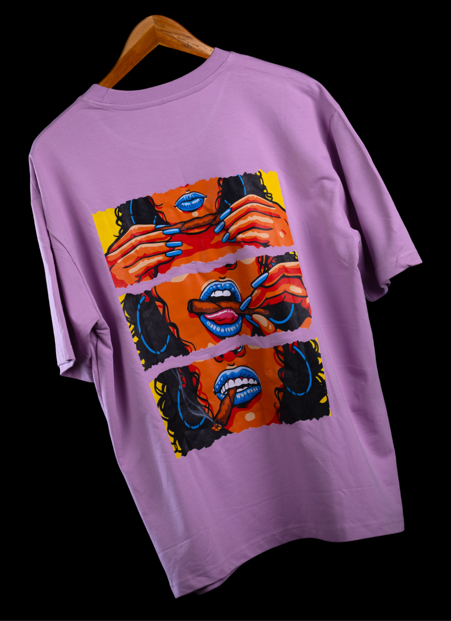 Lady W**d Men’s Printed Oversized T-shirt in Lavender