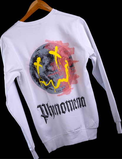 Moon Phenomena Men’s & Women’s Printed Sweatshirt in White