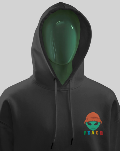 Alien Peace Printed Hoodie