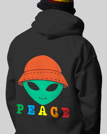 Alien Peace Printed Hoodie