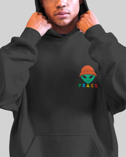 Alien Peace Printed Hoodie