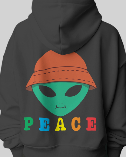 Alien Peace Printed Hoodie