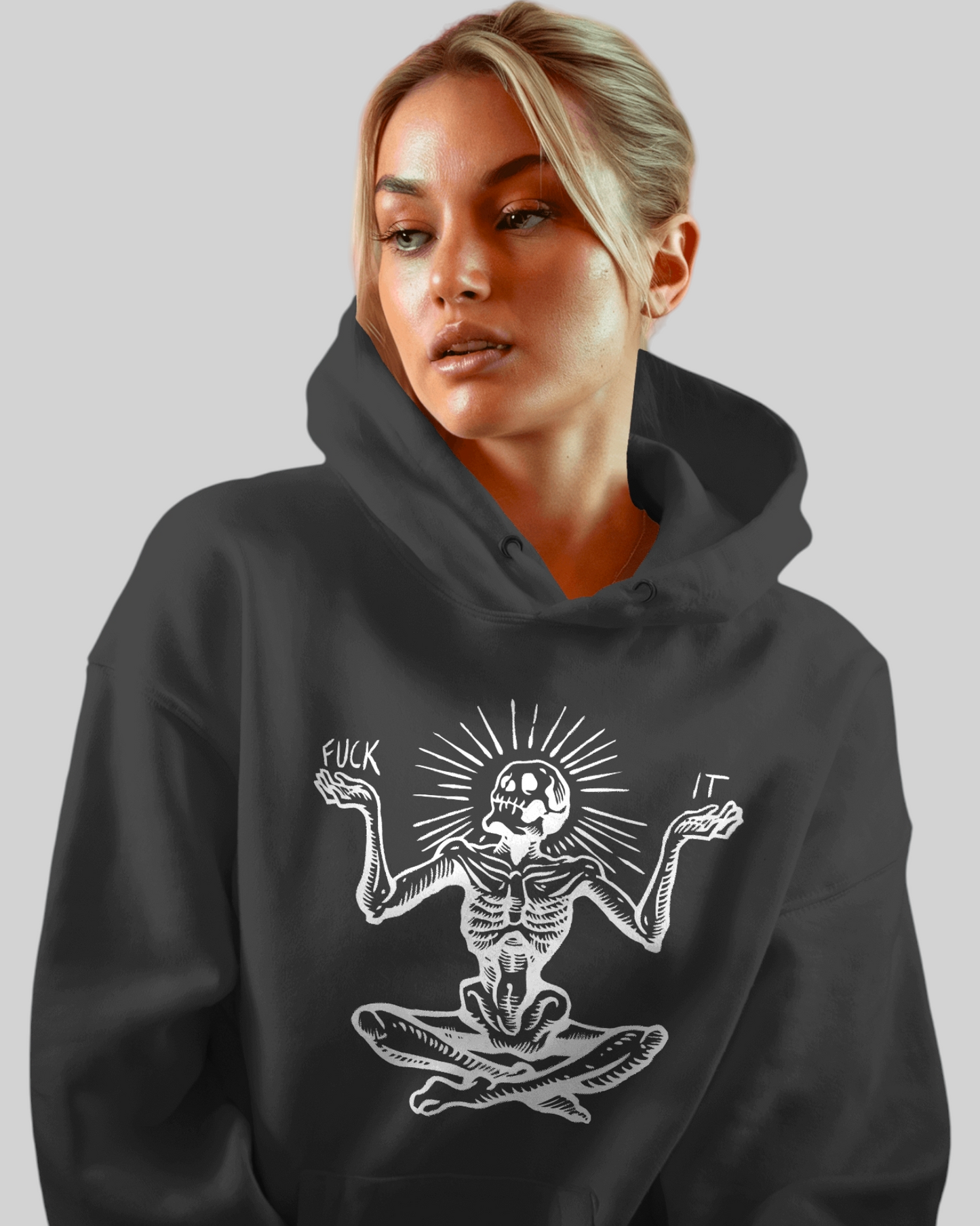 Zen & Unbothered Printed Hoodie