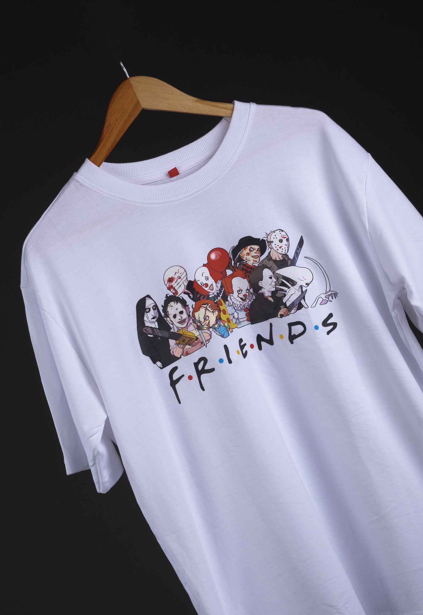 Friend’s Men’s & Women’s Printed Oversized T-shirt in White