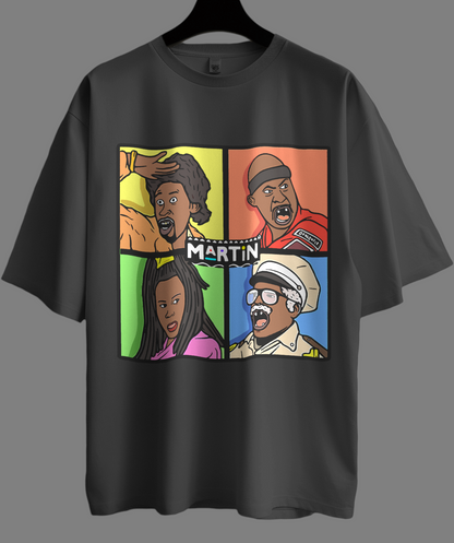 The Martin Show Printed Oversized T-shirt in Black