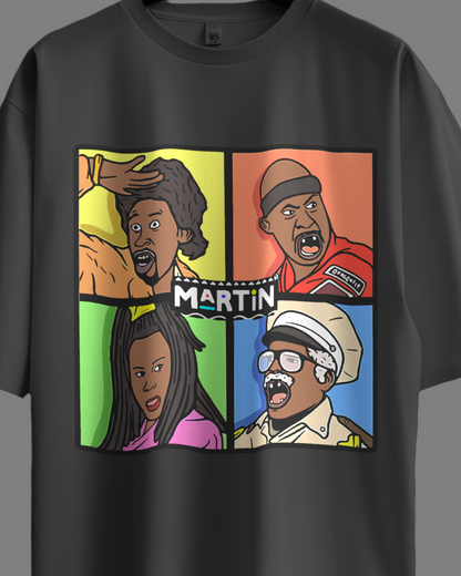 The Martin Show Printed Oversized T-shirt in Black