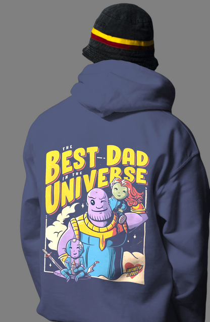 The Best Dad – Thonas Men’s Printed Hoodie in Navy Blue