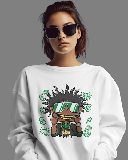 White Black Rich Sweatshirt (Men's & Women's)