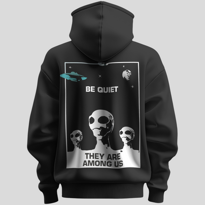 Alien’s – They Are Among Us Printed Hoodie in Black