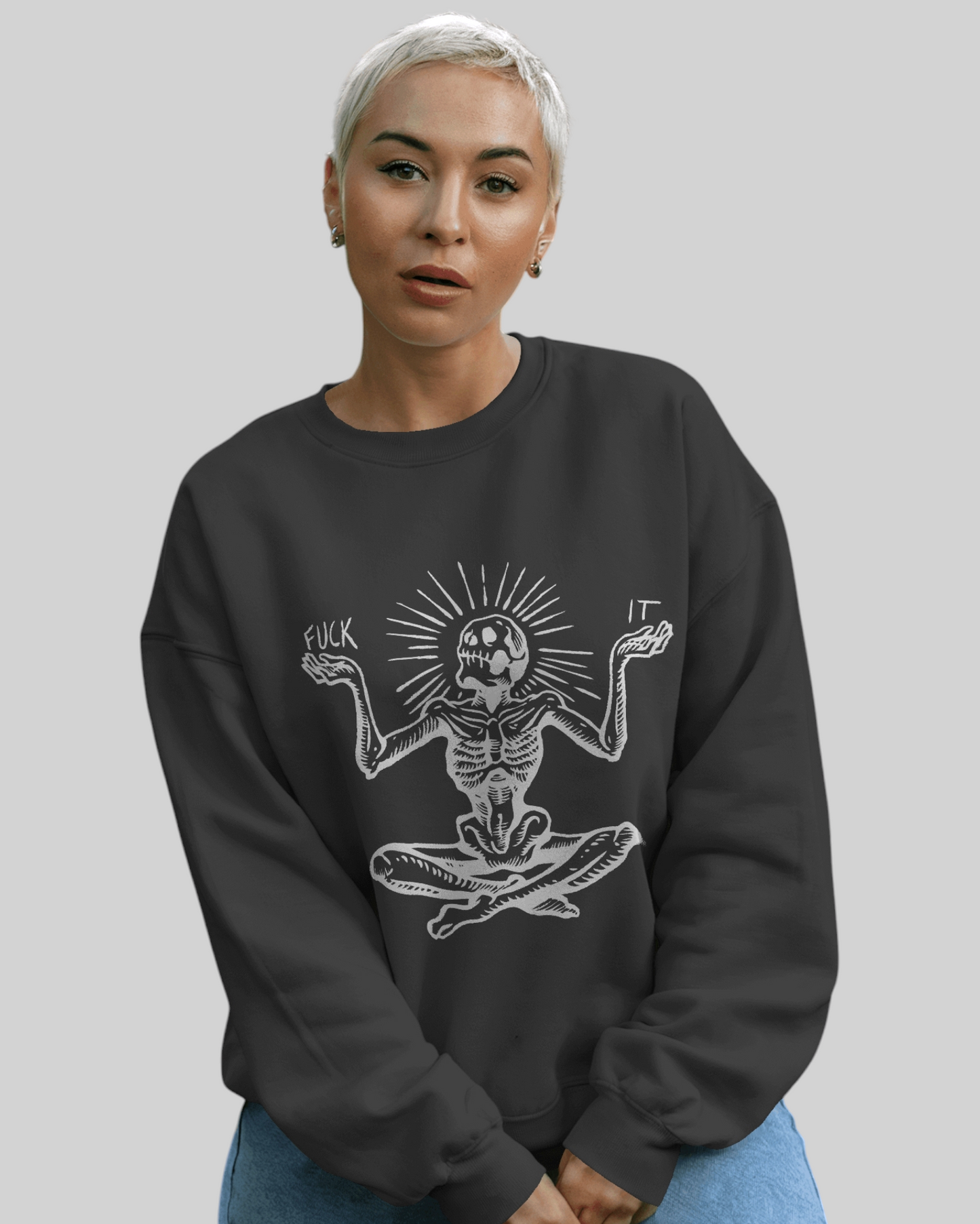 Zen & Unbothered Printed Sweatshirt