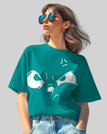 Look On Face Printed Oversized T-shirt