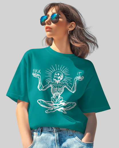 Zen & Unbothered Printed Oversized T-shirt