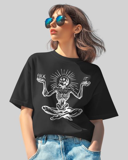 Zen & Unbothered Printed Oversized T-shirt