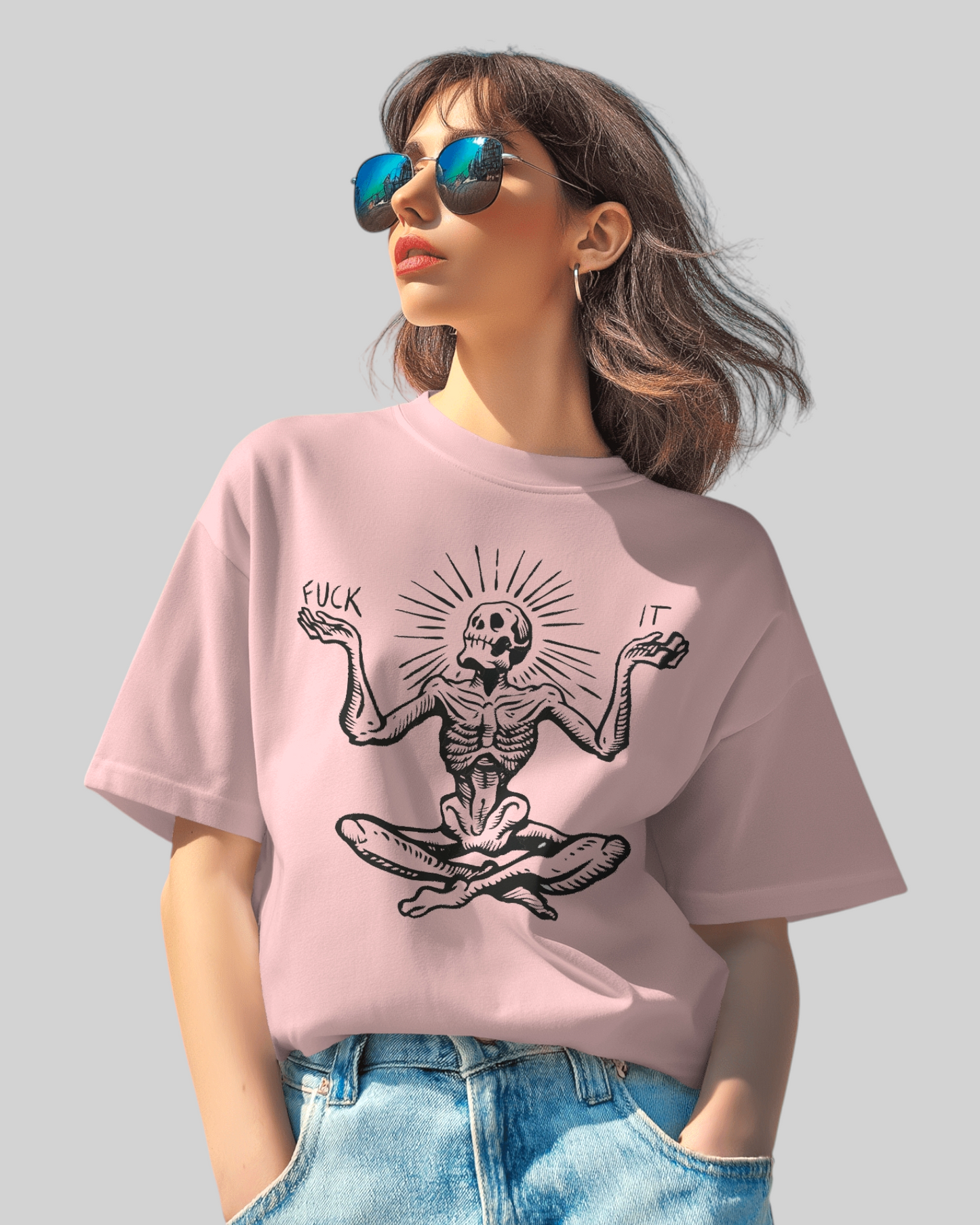 Zen & Unbothered Printed Oversized T-shirt