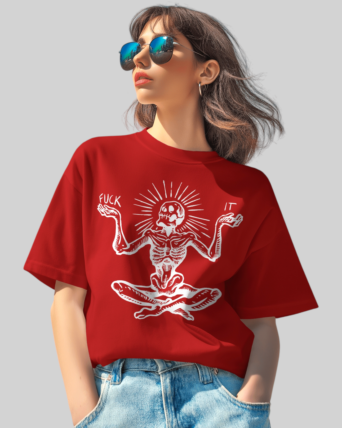 Zen & Unbothered Printed Oversized T-shirt