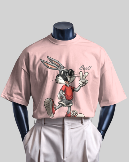 Bugs Bunny – The Happy Rabbit Printed Oversized T-shirt