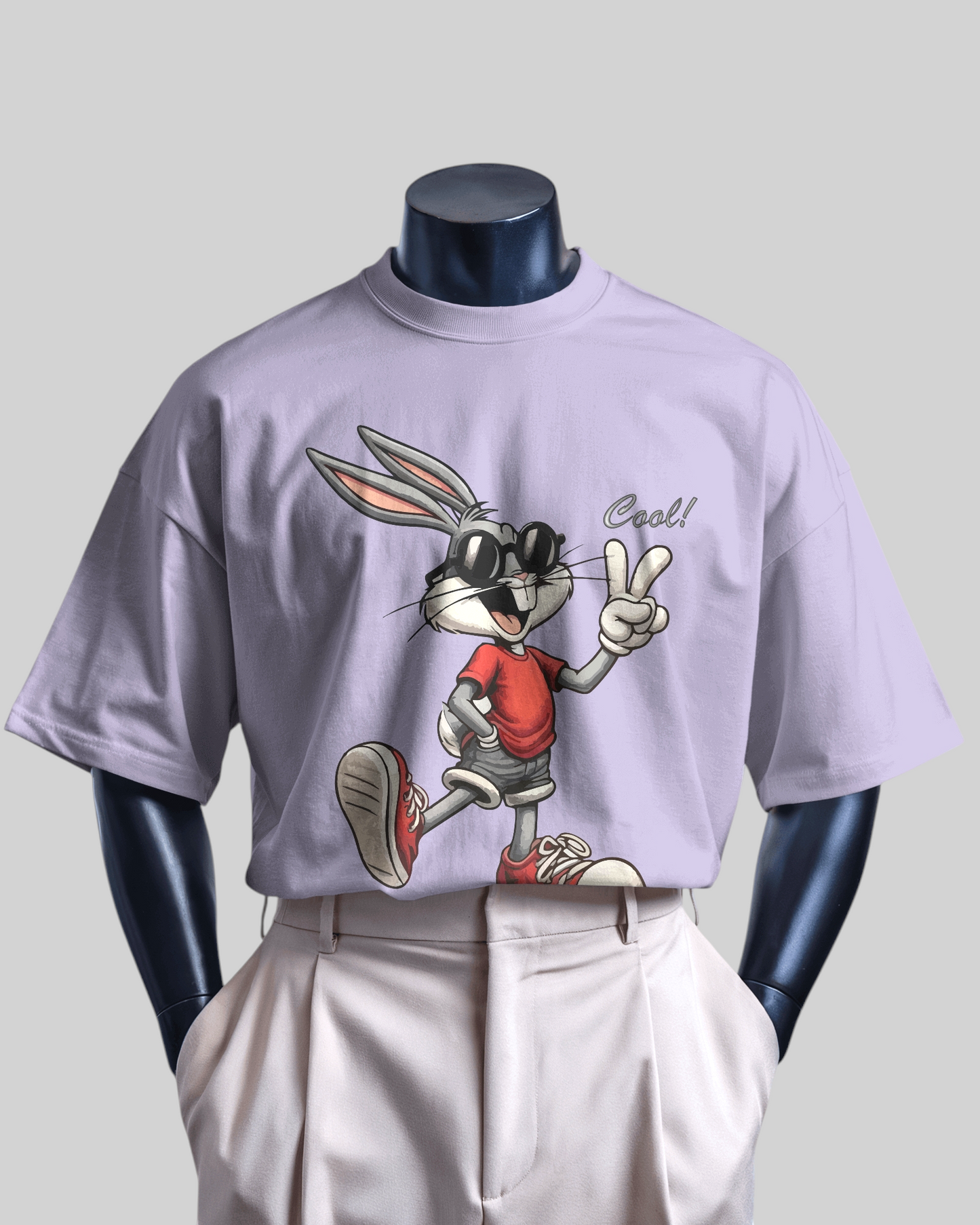 Bugs Bunny – The Happy Rabbit Printed Oversized T-shirt