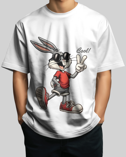 Bugs Bunny – The Happy Rabbit Printed Oversized T-shirt