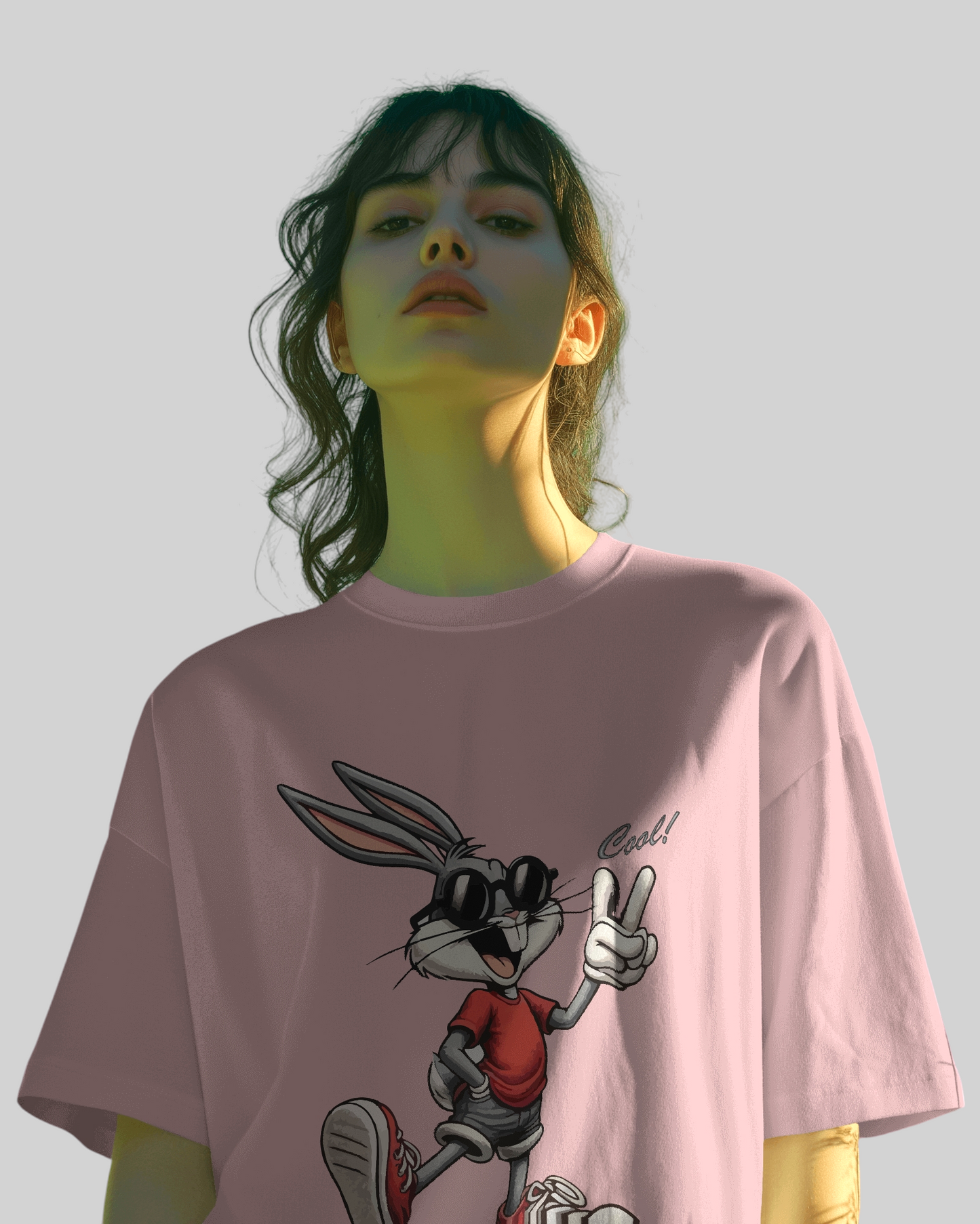 Bugs Bunny – The Happy Rabbit Printed Oversized T-shirt