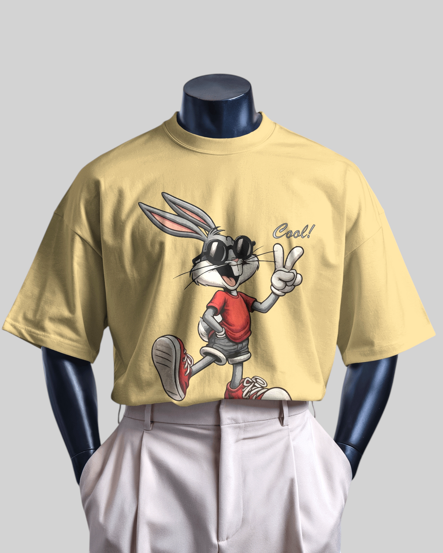 Bugs Bunny – The Happy Rabbit Printed Oversized T-shirt