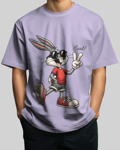 Bugs Bunny – The Happy Rabbit Printed Oversized T-shirt