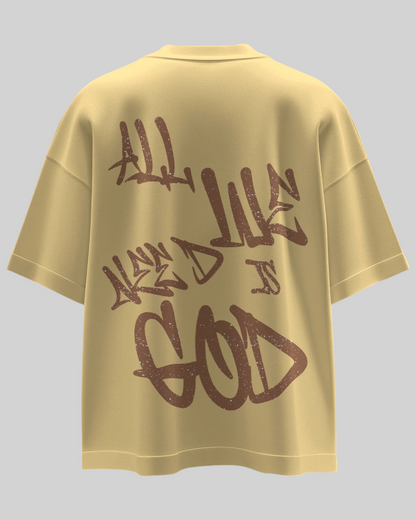 We Need God Printed Oversized T-shirt