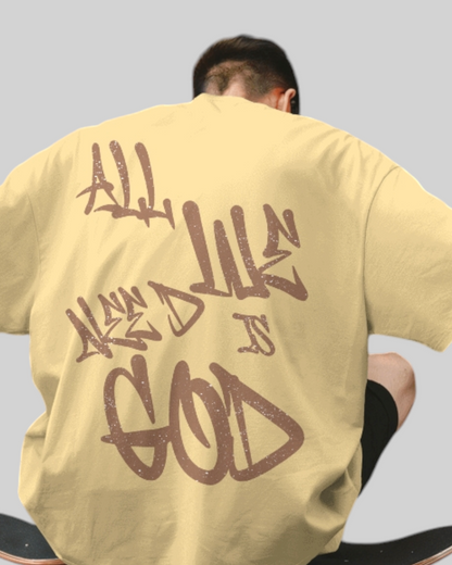 We Need God Printed Oversized T-shirt