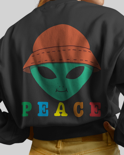 Alien Peace Printed Sweatshirt