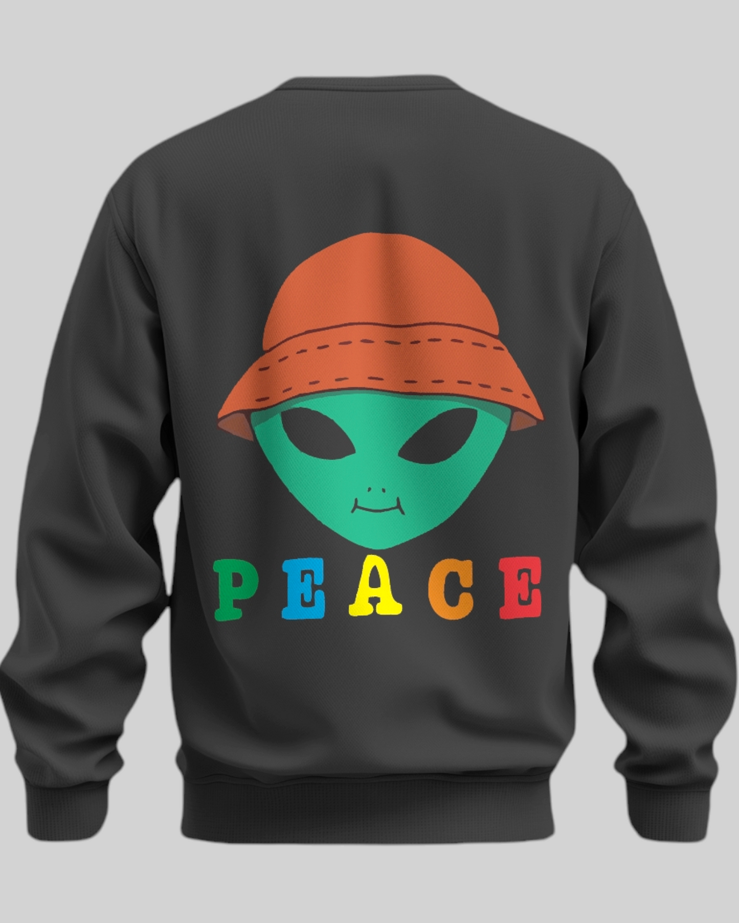 Alien Peace Printed Sweatshirt