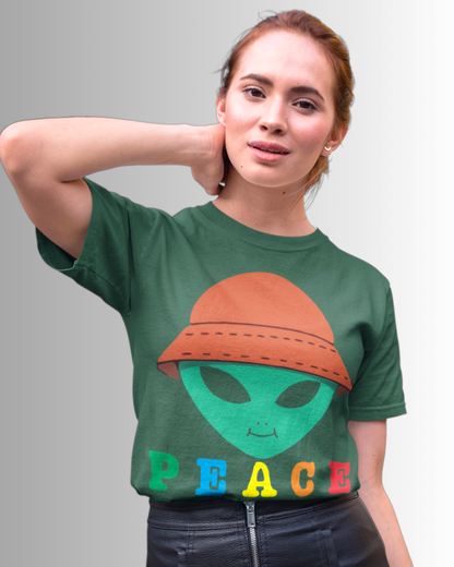 Alien Peace Printed T-shirt