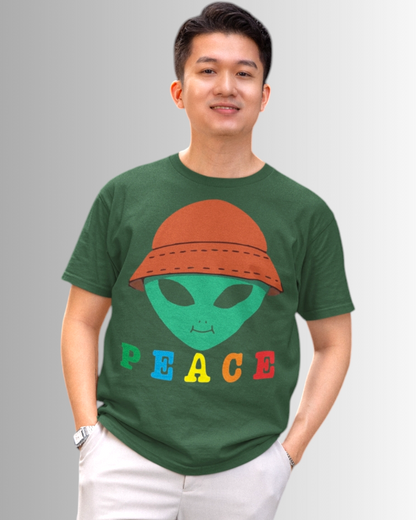 Alien Peace Printed T-shirt