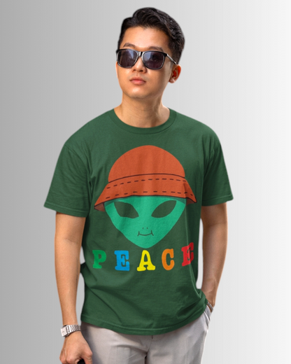 Alien Peace Printed T-shirt