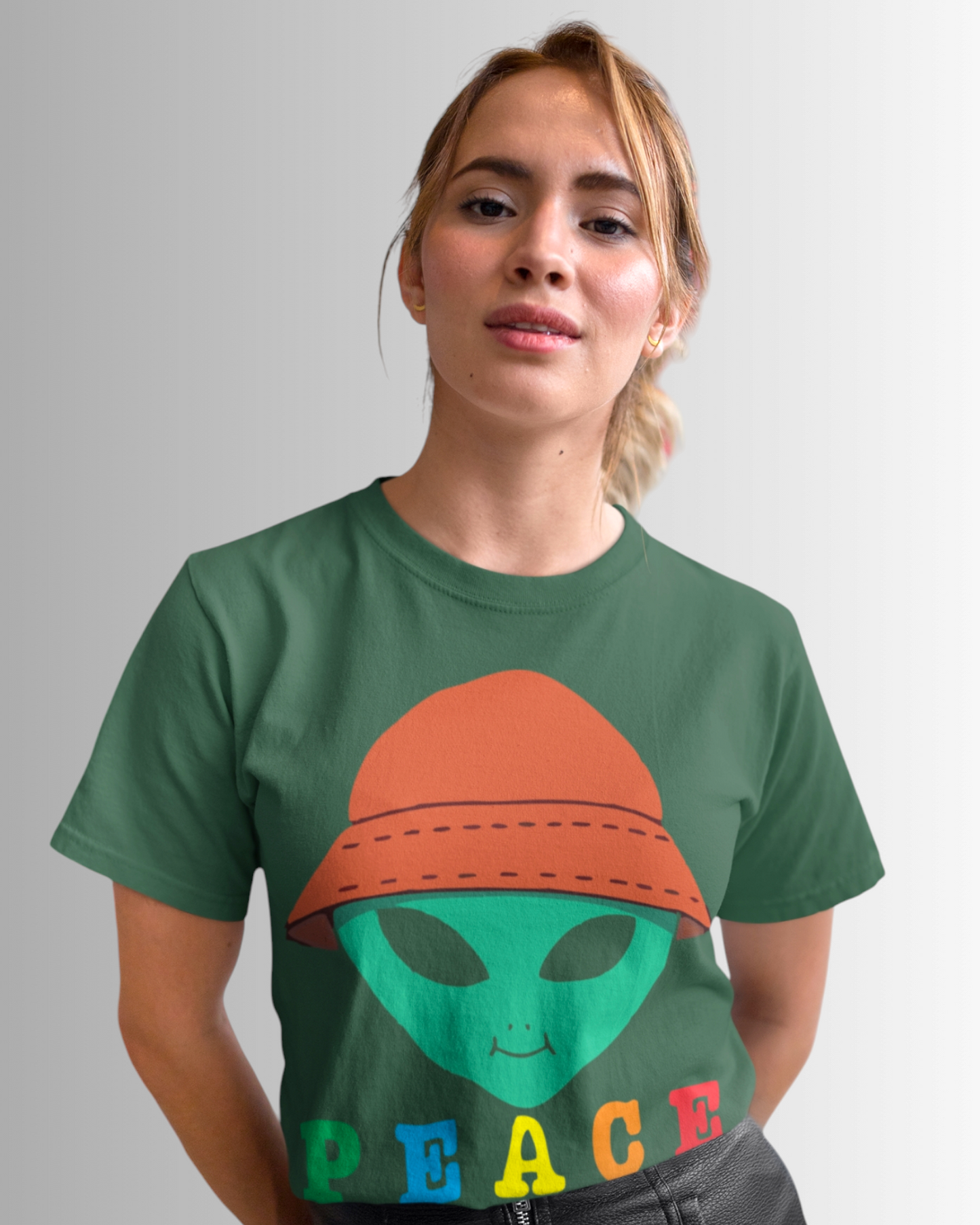 Alien Peace Printed T-shirt