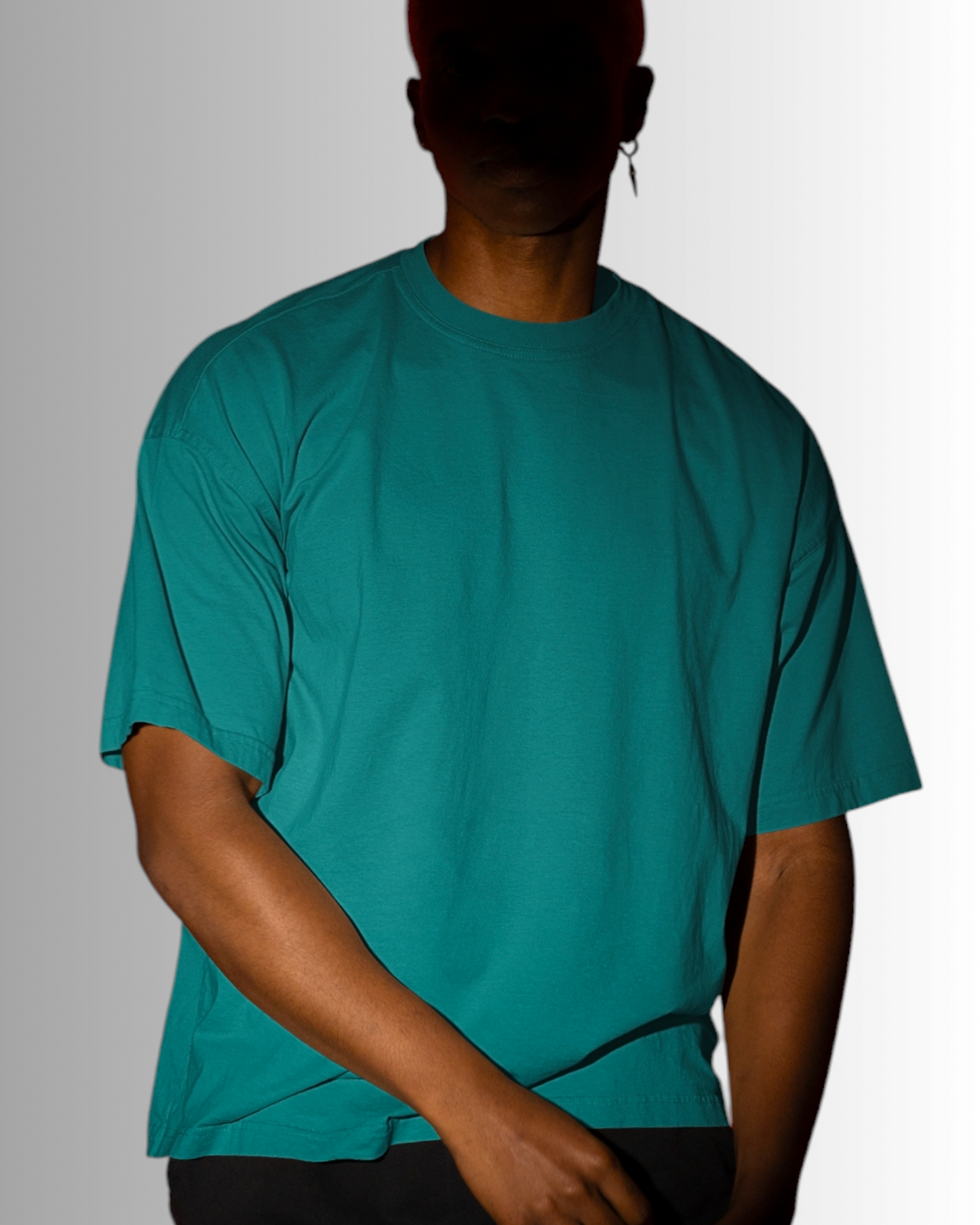 Teal Cotton Oversized T-shirt Unisex