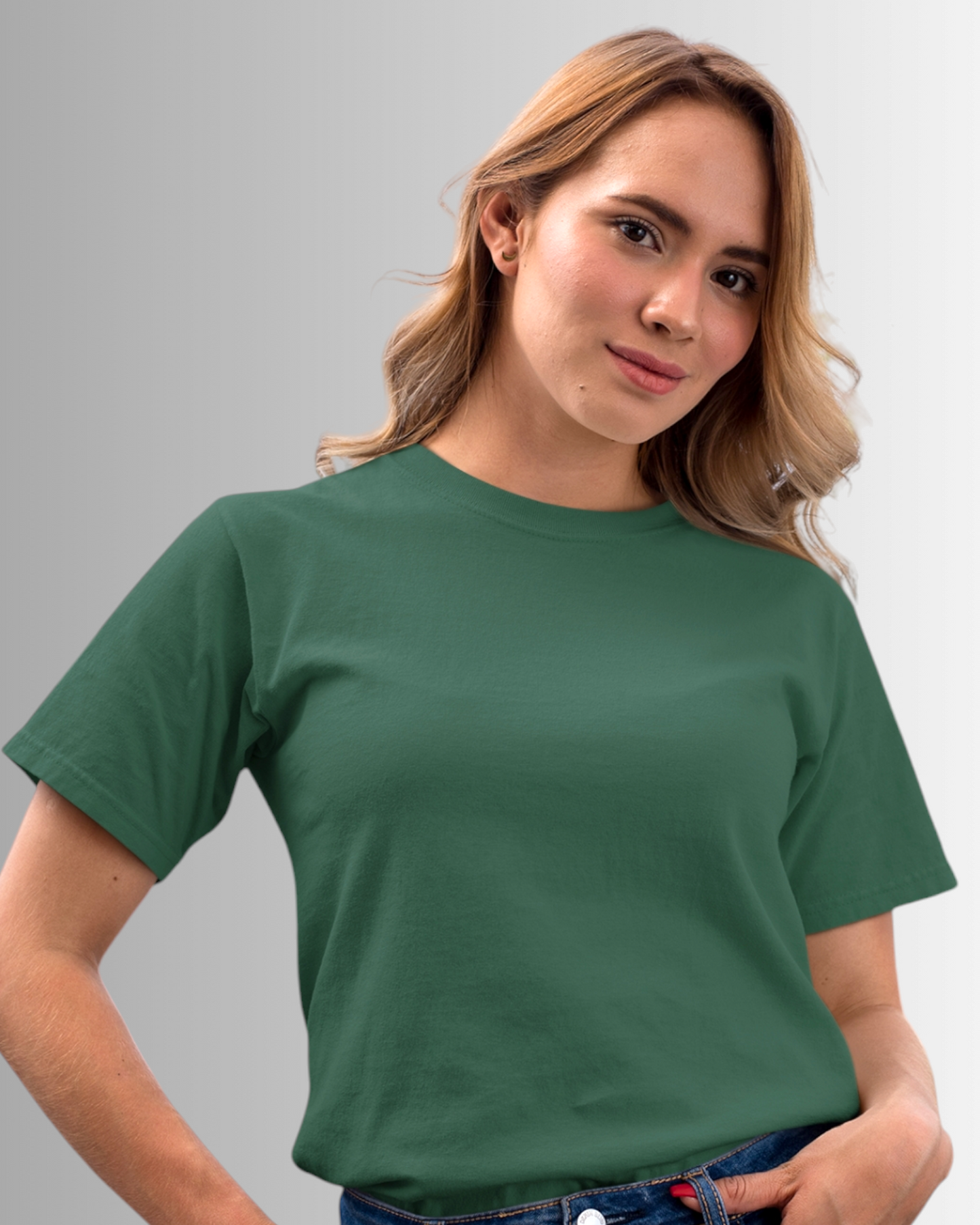 Bottle Green Cotton T-shirt Unisex