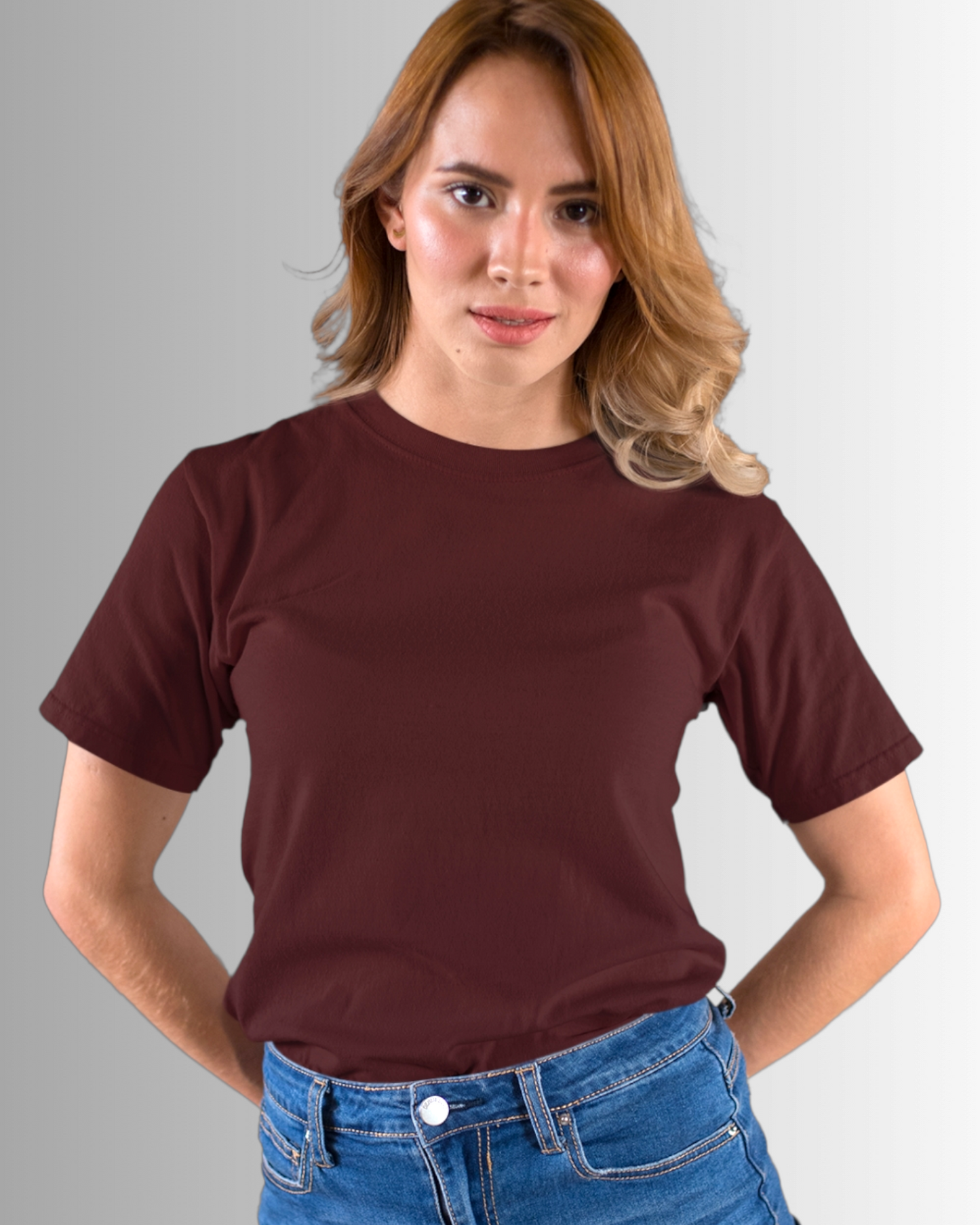 Maroon Cotton T-shirt Unisex