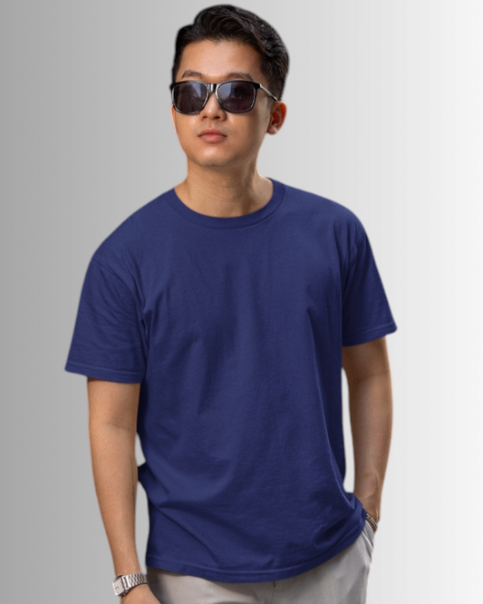 Royal Blue Cotton T-shirt Unisex