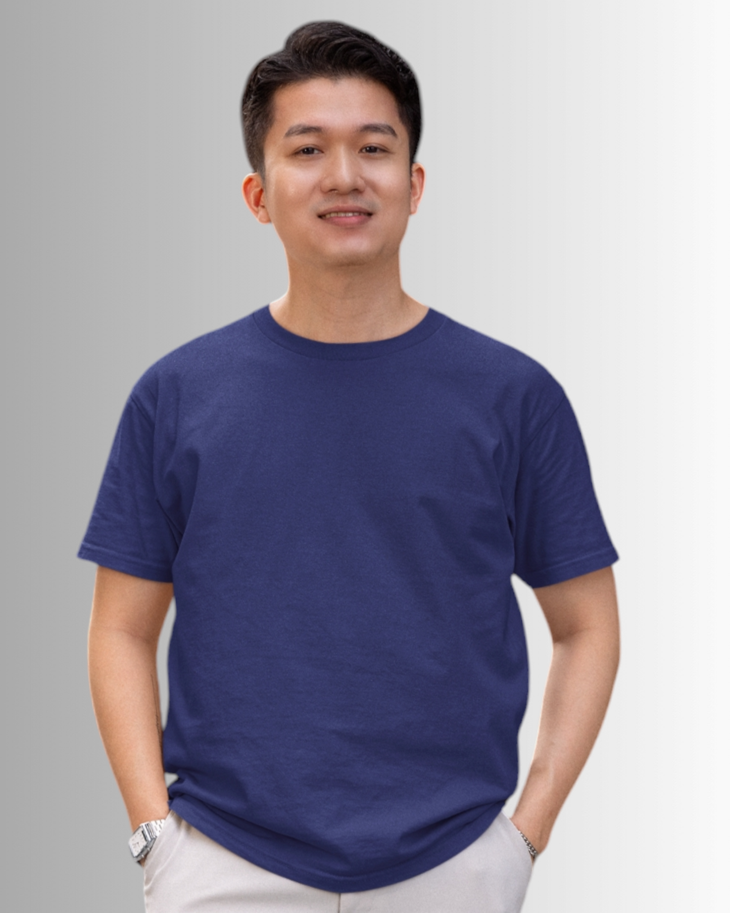 Royal Blue Cotton T-shirt Unisex