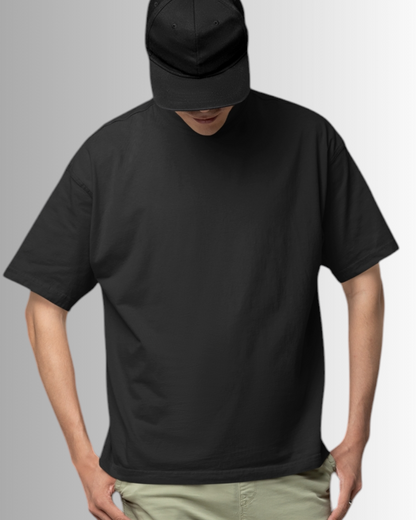 Black Cotton Oversized T-shirt Unisex