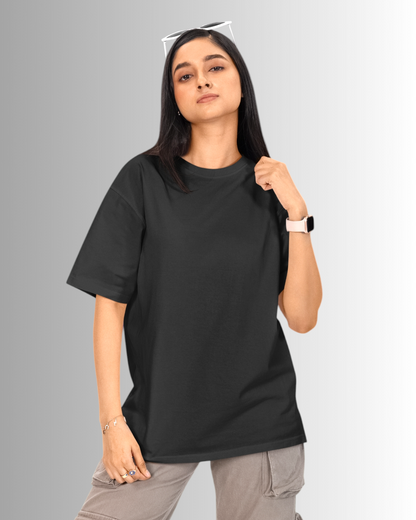 Black Cotton Oversized T-shirt Unisex