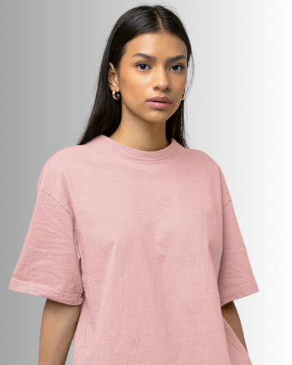 Baby Pink Cotton Oversized T-shirt Unisex