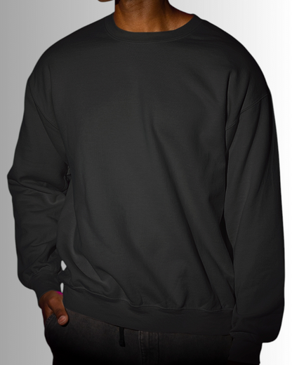 Black Cotton Sweatshirt Men's