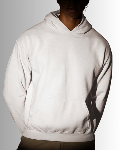 White Cotton Hoodie Men's